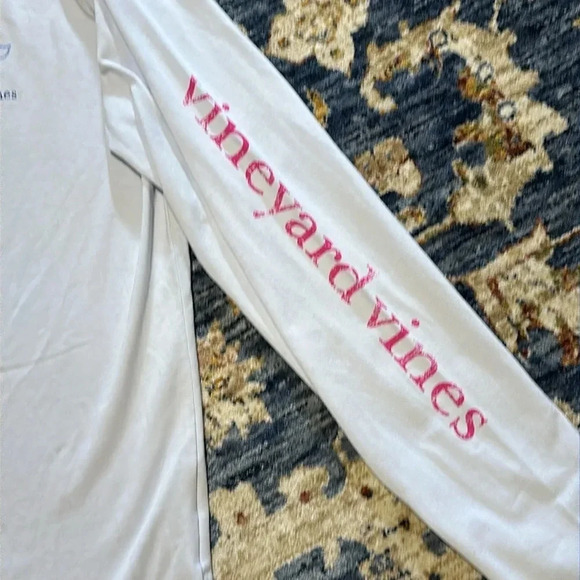 NWT VINEYARD VINES LIGHTWEIGHT WOMENS LONG SLEEVE GRAPHIC HOODIE BLUE SM - Picture 2 of 7